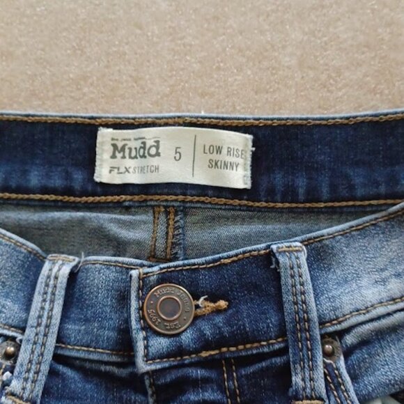 MUDD FLX stretch size 5 low rise skinny jeans for Juniors - Picture 3 of 7